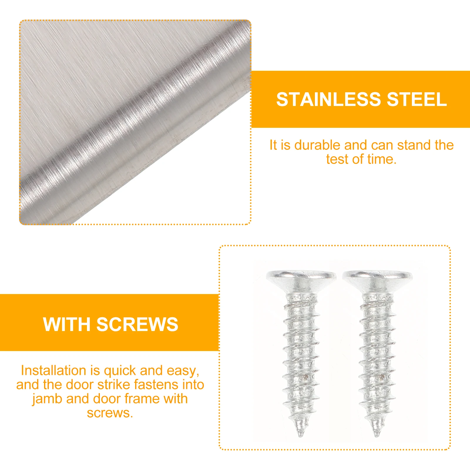 1 Set Stainless Steel Door Strike Plate Combo Latch Deadbolt Reinforcement Guard Durable Strong Easy Install Replacement For
1 Set Stainless Steel Door Strike Plate Combo Latch Deadbolt Reinforcement Guard Durable Strong Easy Install Replacement For
