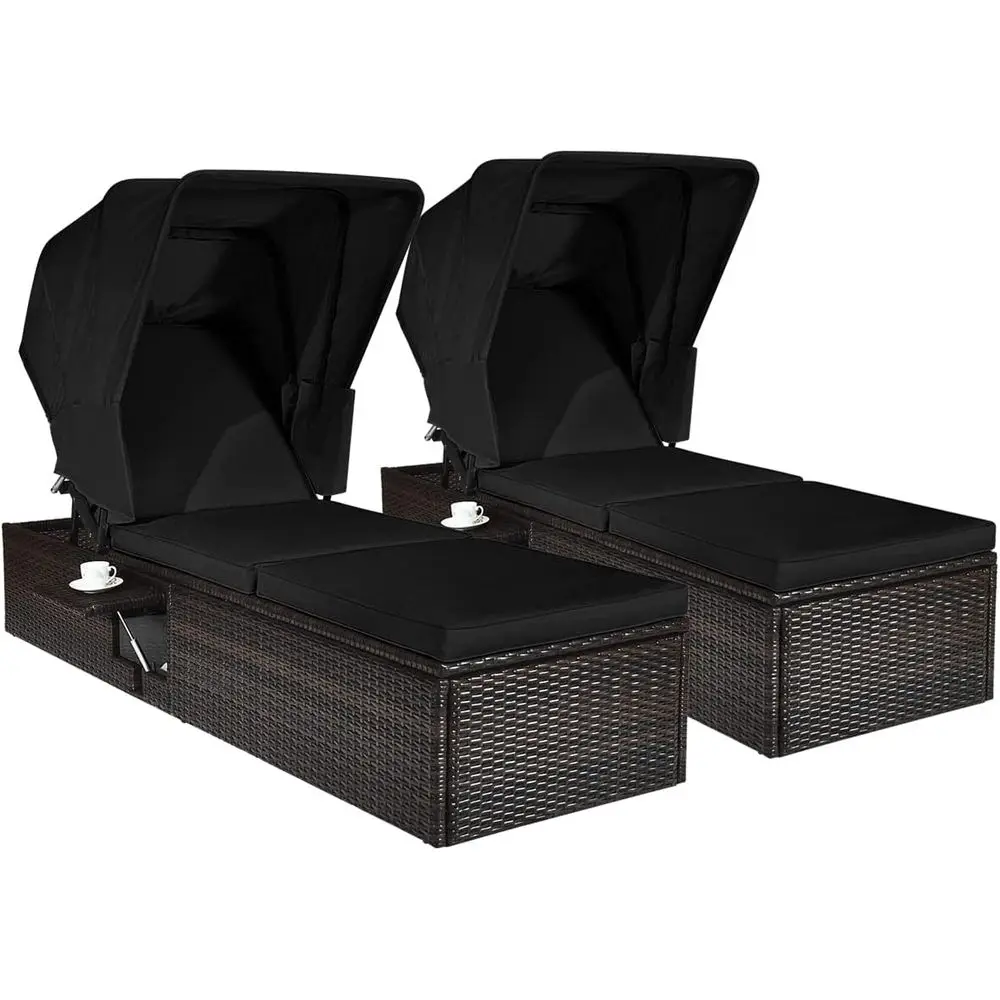 2-Piece Reclining Chairs with Cushions and Lift-Up Table, Ideal for Outdoor Balcony or Poolside (Black)
2-Piece Reclining Chairs with Cushions and Lift-Up Table, Ideal for Outdoor Balcony or Poolside (Black)