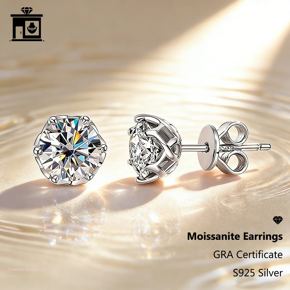 Luxury Moissanite Earrings 925 Silver With GRA Certificate Fashion Style Cute Pass Diamond Test Pen Gift
Luxury Moissanite Earrings 925 Silver With GRA Certificate Fashion Style Cute Pass Diamond Test Pen Gift