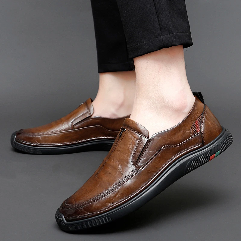 New Four Seasons Leather Men Formal Shoes Luxury Brand 2024 Men's Loafers Dress Moccasins Breathable Slip on Black Driving Shoes
New Four Seasons Leather Men Formal Shoes Luxury Brand 2024 Men's Loafers Dress Moccasins Breathable Slip on Black Driving Shoes