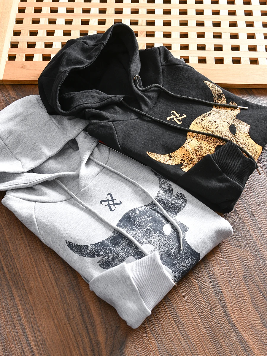 Retro Crack Bullhead Print Hoodie Men's Casual Cotton Fleece Sweatshirt Autumn Season Loose Fit Youth Trend Kangaroo Pocket
Retro Crack Bullhead Print Hoodie Men's Casual Cotton Fleece Sweatshirt Autumn Season Loose Fit Youth Trend Kangaroo Pocket