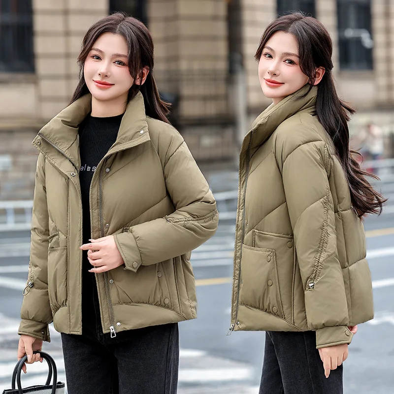 KIDCRKJ зимнее женское стеганое пальто, однотонное хлопковое пальто с воротником-стойкой и карманами для женщин, утепленная женская пышная верхняя одежда
KIDCRKJ зимнее женское стеганое пальто, однотонное хлопковое пальто с воротником-стойкой и карманами для женщин, утепленная женская пышная верхняя одежда
