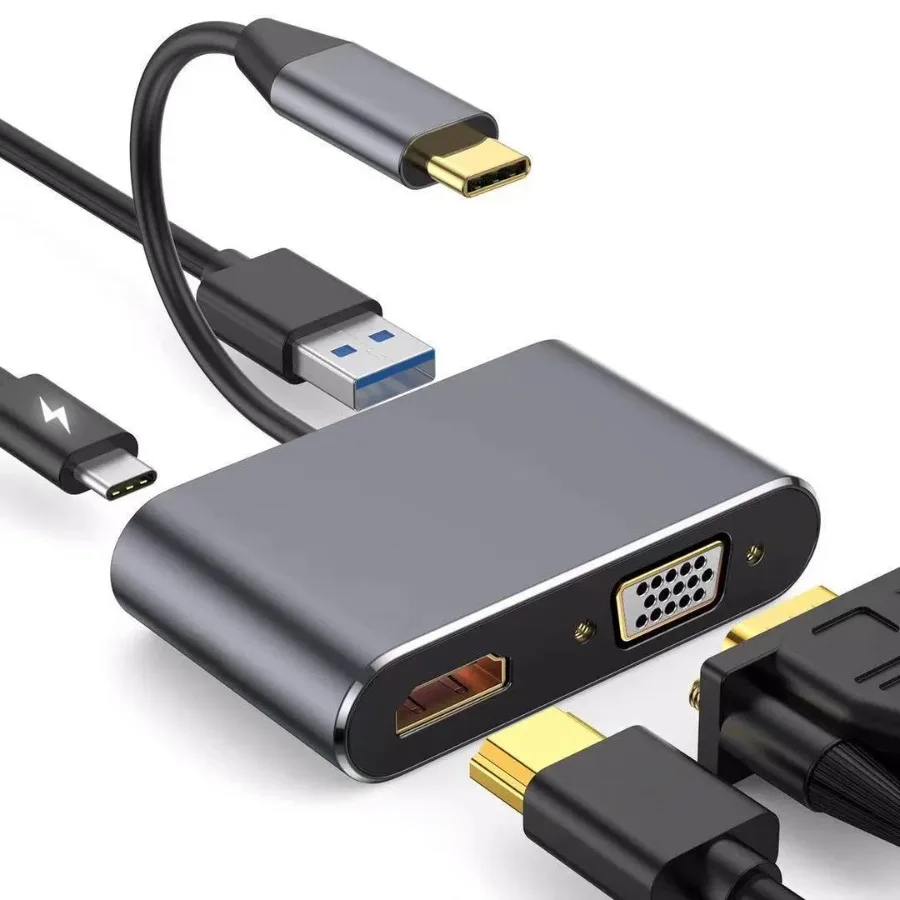 Type-C To 4K HDMI-compatible VGA USB C 3.0 Hub Adapter For MacBook Nintendo Samsung S20 Dex Huawei P30 Dock Xiaomi 10 TV
Type-C To 4K HDMI-compatible VGA USB C 3.0 Hub Adapter For MacBook Nintendo Samsung S20 Dex Huawei P30 Dock Xiaomi 10 TV