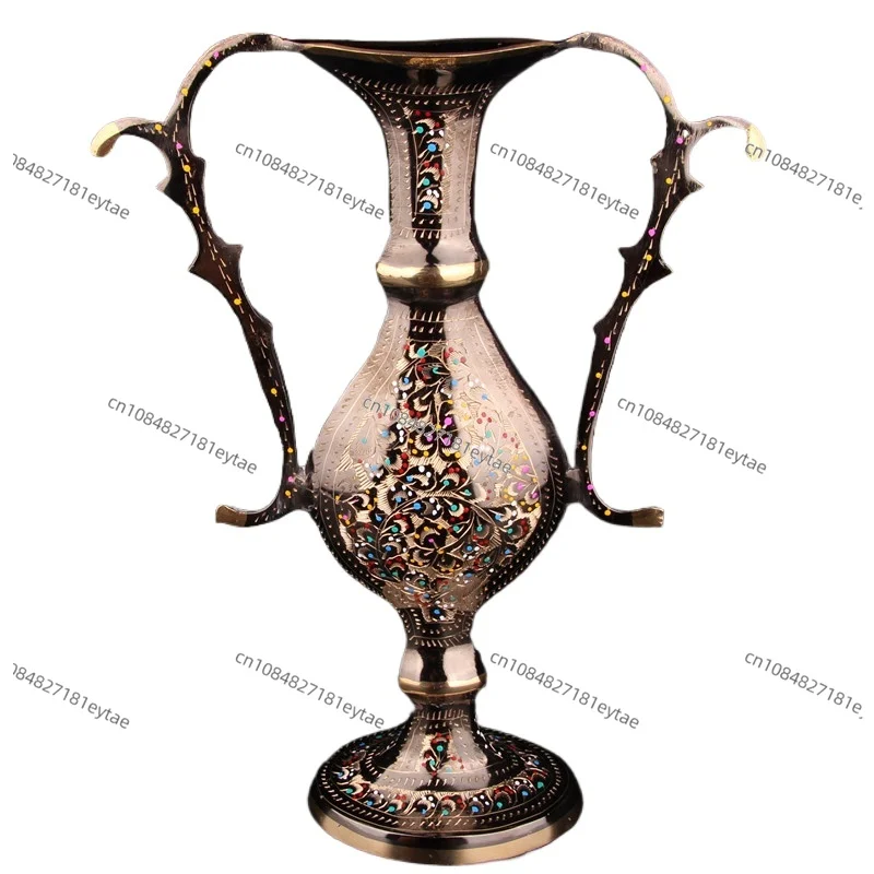 Indian Import Pure Copper Hand Carved Vase Traditional Craft Home Decor Gift for Living Room Table
Indian Import Pure Copper Hand Carved Vase Traditional Craft Home Decor Gift for Living Room Table