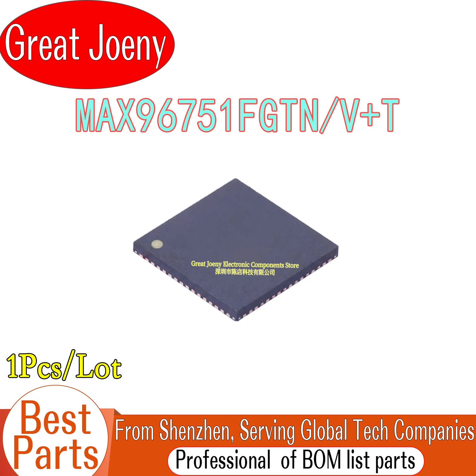 100% New Original MAX96751FGTN/V MAX96751FGTN/V+T MAX96751F IC Chipset QFN-56
100% New Original MAX96751FGTN/V MAX96751FGTN/V+T MAX96751F IC Chipset QFN-56