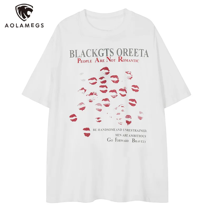 Men's Letter Lipstick Printed T-Shirt Harajuku Hip-Hop Streetwear Oversized Loose Tees American Trendy High Street Tops Unisex
Men's Letter Lipstick Printed T-Shirt Harajuku Hip-Hop Streetwear Oversized Loose Tees American Trendy High Street Tops Unisex