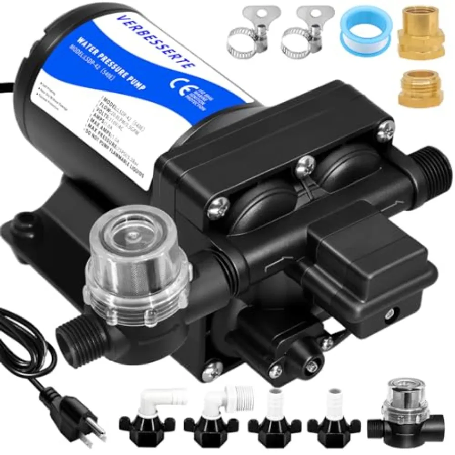 Home water pressure booster pump for garden, lawn, RV, yacht, bathroom, agricultural irrigation; diaphragm type; black; 110V, 5
Home water pressure booster pump for garden, lawn, RV, yacht, bathroom, agricultural irrigation; diaphragm type; black; 110V, 5