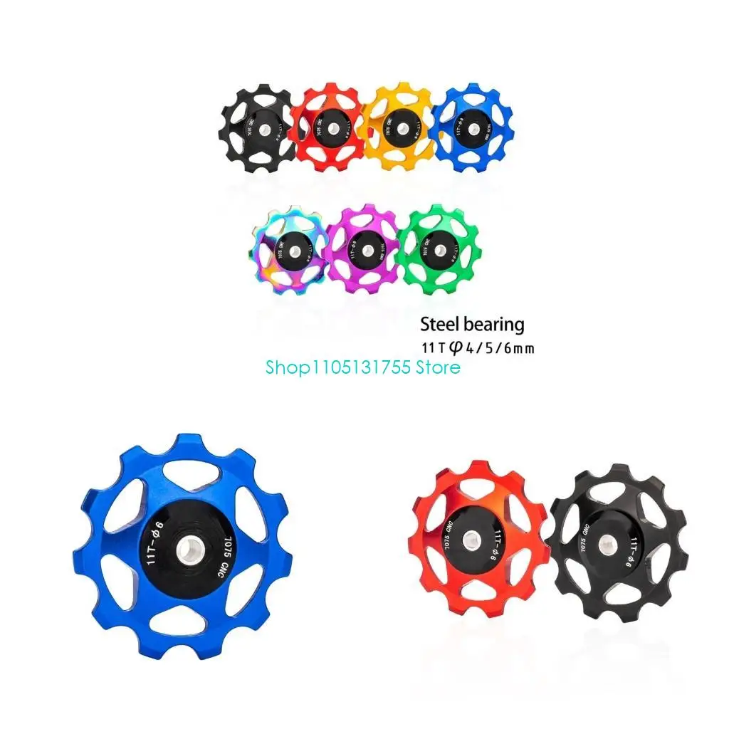 Bicycles Rear Derailleur Pulley, 11T Metal Bearing Aluminum Alloy Guide Wheel Rear Derailleur Pulley Replacement Part
Bicycles Rear Derailleur Pulley, 11T Metal Bearing Aluminum Alloy Guide Wheel Rear Derailleur Pulley Replacement Part