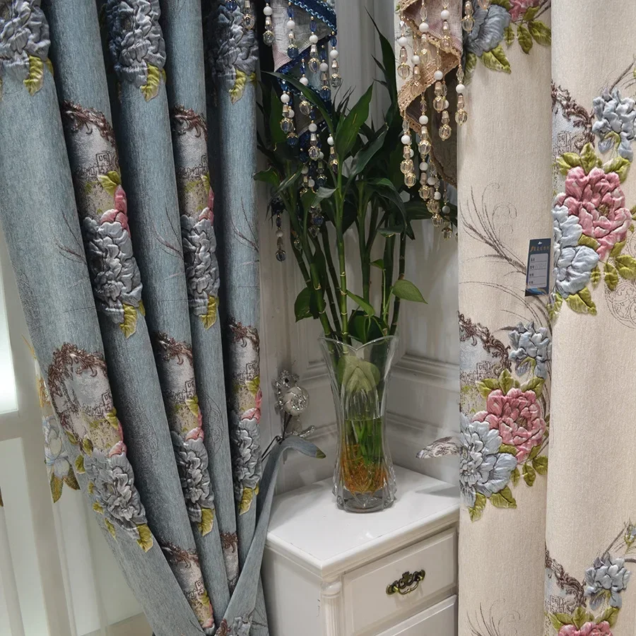 Palace Luxury Chenille 3D Embossed Jacquard European Style Villa Windows Door Curtains for Living Room Dining Bedroom Thick
Palace Luxury Chenille 3D Embossed Jacquard European Style Villa Windows Door Curtains for Living Room Dining Bedroom Thick