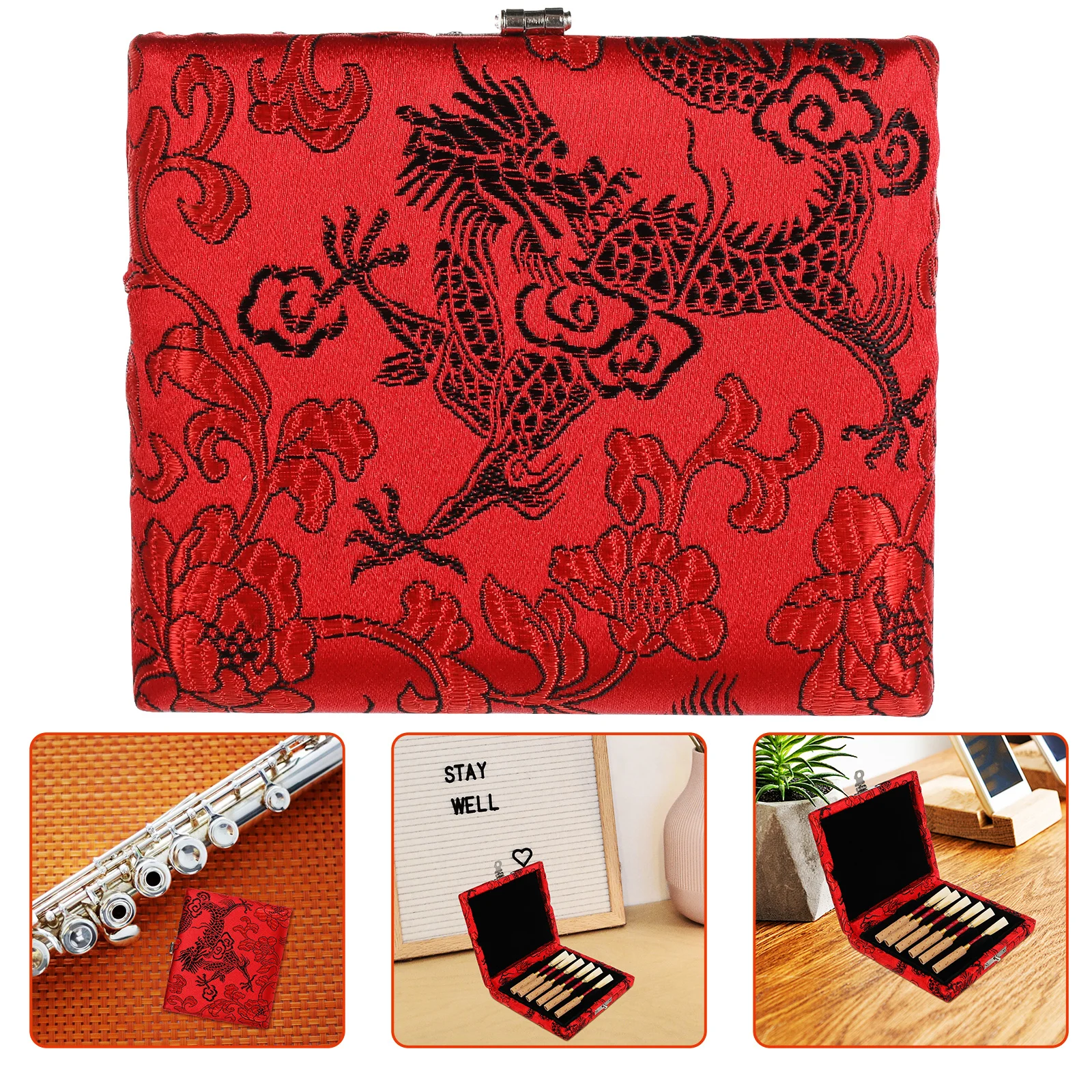 Lightweight Oboe Reed Storage Box Cloth Cover Holds 6 Reeds Protective Organizer Instrument Accessories Instrument Bag Protect
Lightweight Oboe Reed Storage Box Cloth Cover Holds 6 Reeds Protective Organizer Instrument Accessories Instrument Bag Protect