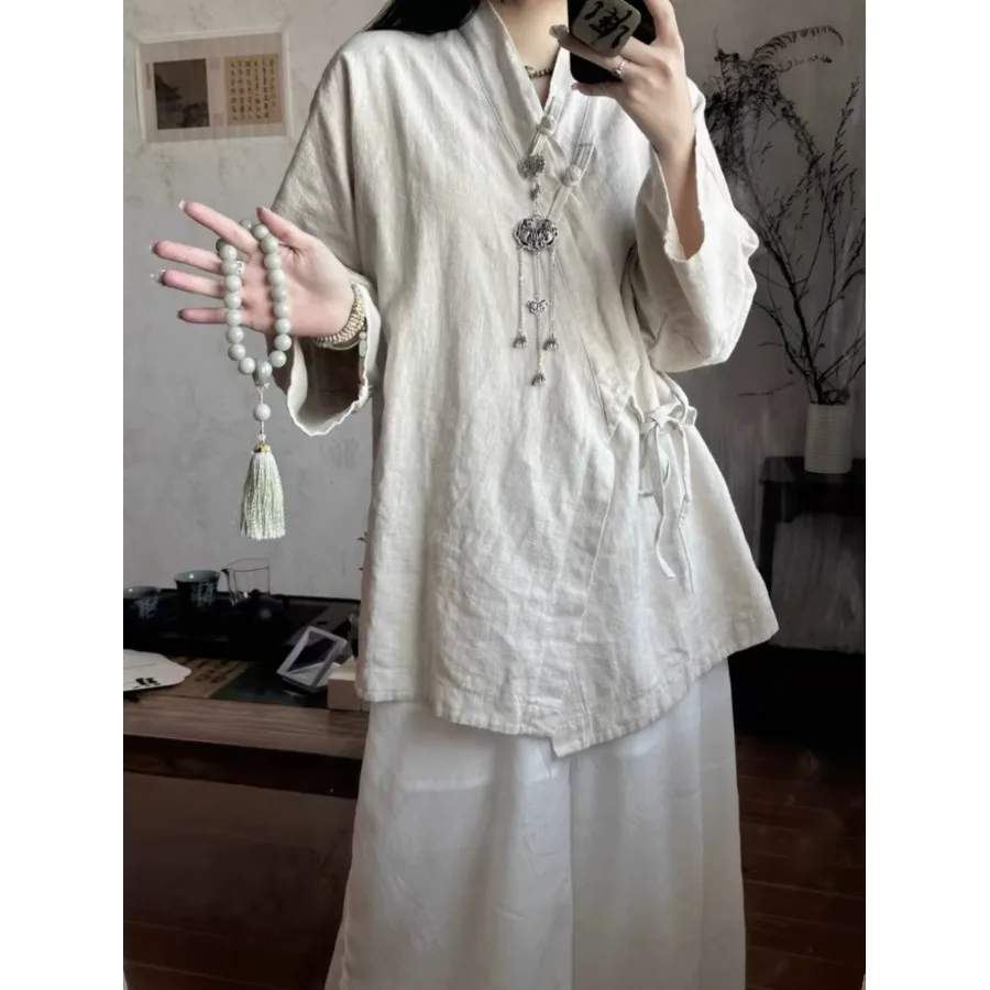Women's plus Size irt Jaet Belted Cotton Linen Mid-Length Spring Autumn New Sle Tea Costume Chinese Sle Loose Fit irt
Women's plus Size irt Jaet Belted Cotton Linen Mid-Length Spring Autumn New Sle Tea Costume Chinese Sle Loose Fit irt