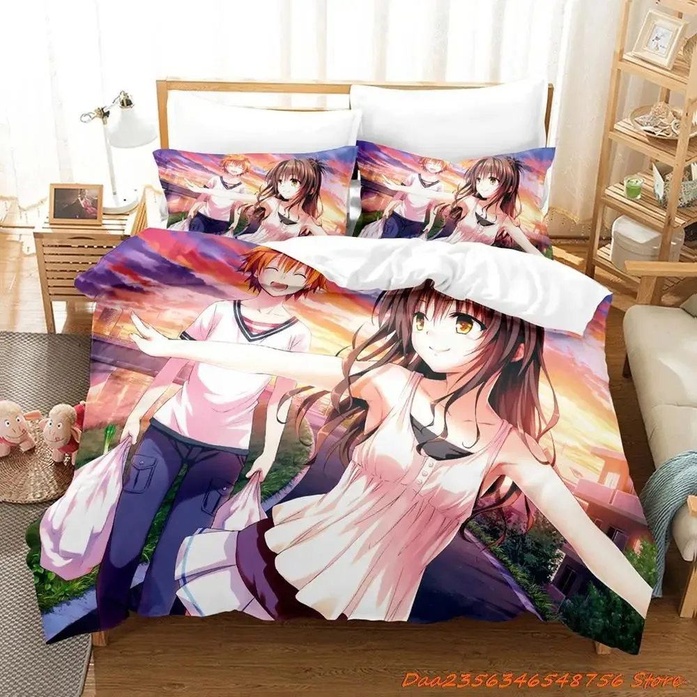 To Love ru Bedding Set Single Twin Full Queen King Size Bed Set Adult Kid Bedroom Duvetcover Sets 3D Print Anime Bed Sheet Set
To Love ru Bedding Set Single Twin Full Queen King Size Bed Set Adult Kid Bedroom Duvetcover Sets 3D Print Anime Bed Sheet Set