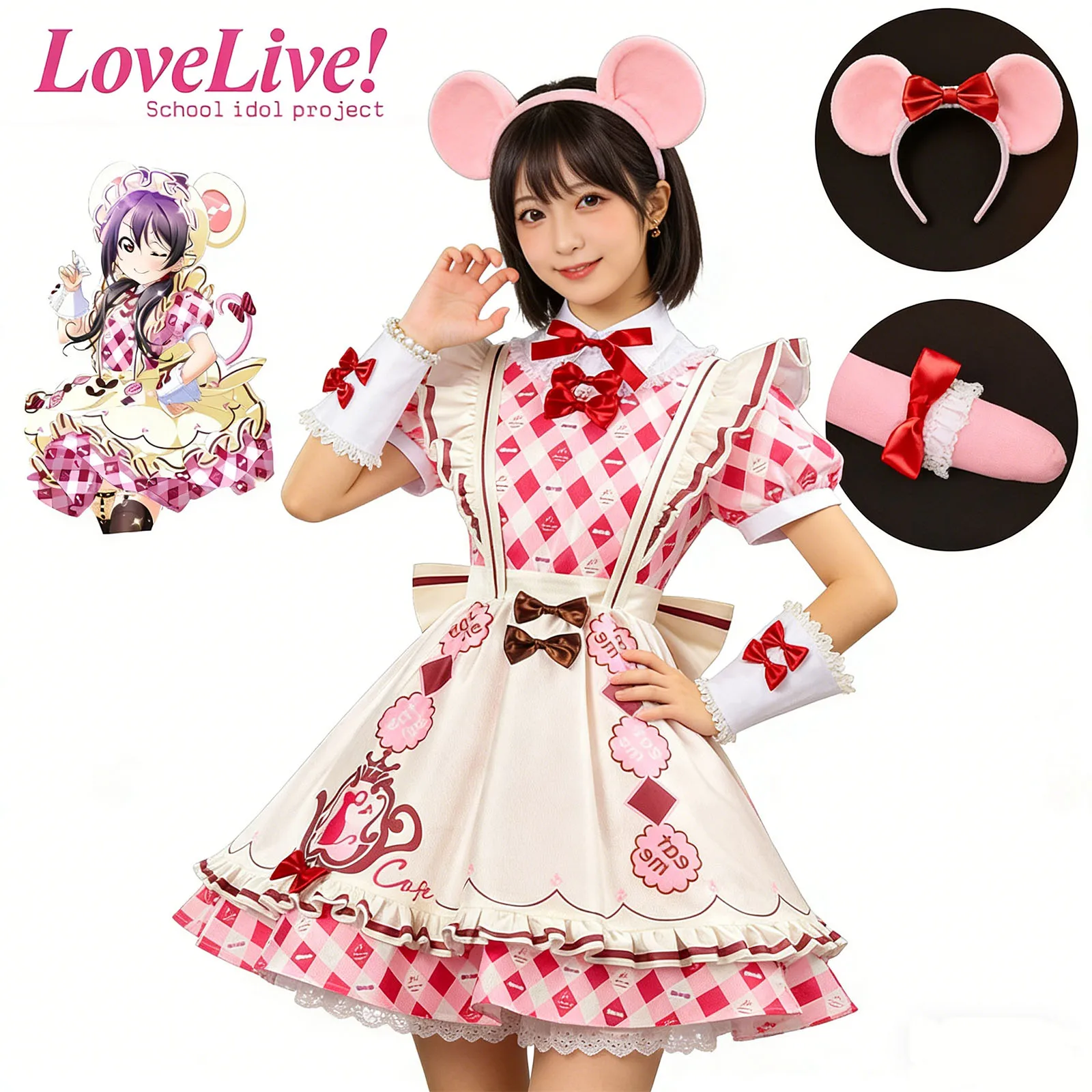 Anime LoveLive!School Idol Project Nico Yazawa Cosplay Costume Pink Maid Dress Female Lolita Dresses Cosplay Costume Adult Woman
Anime LoveLive!School Idol Project Nico Yazawa Cosplay Costume Pink Maid Dress Female Lolita Dresses Cosplay Costume Adult Woman