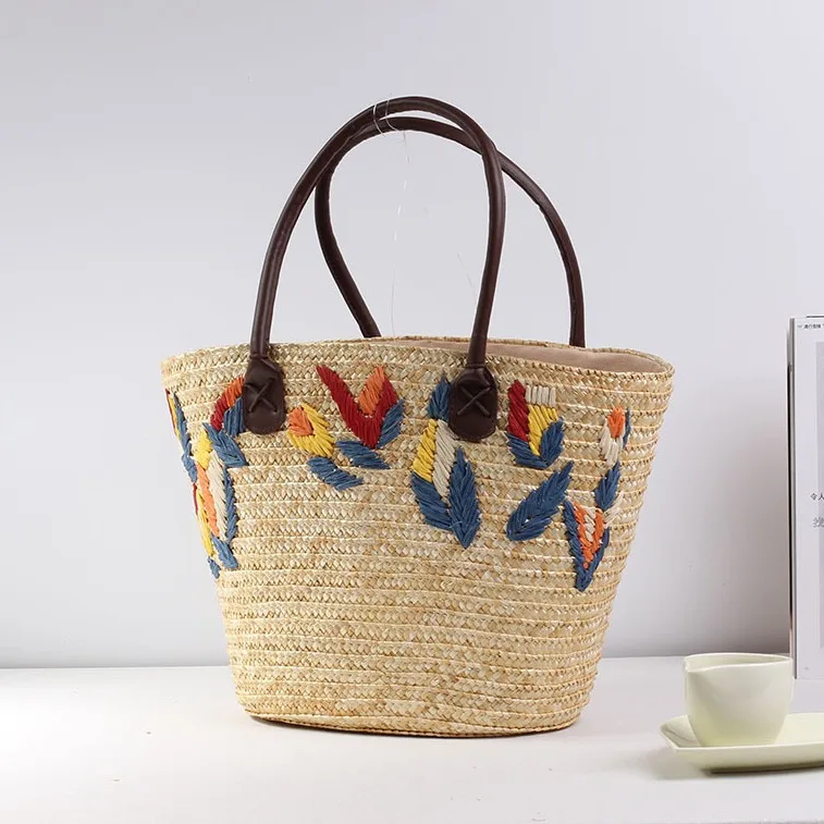 New Embroidered Straw Woven Bag Casual Shoulder Beach Vacation Handbag Simple Style Unisex Bag with Zipper Closure
New Embroidered Straw Woven Bag Casual Shoulder Beach Vacation Handbag Simple Style Unisex Bag with Zipper Closure