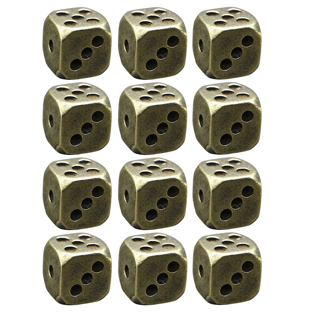 12Pcs Vintage Brass Solid Durable Rounded Edges for Party Bar Game Poker Tabletop Metal Set Polyhedral Dices
12Pcs Vintage Brass Solid Durable Rounded Edges for Party Bar Game Poker Tabletop Metal Set Polyhedral Dices
