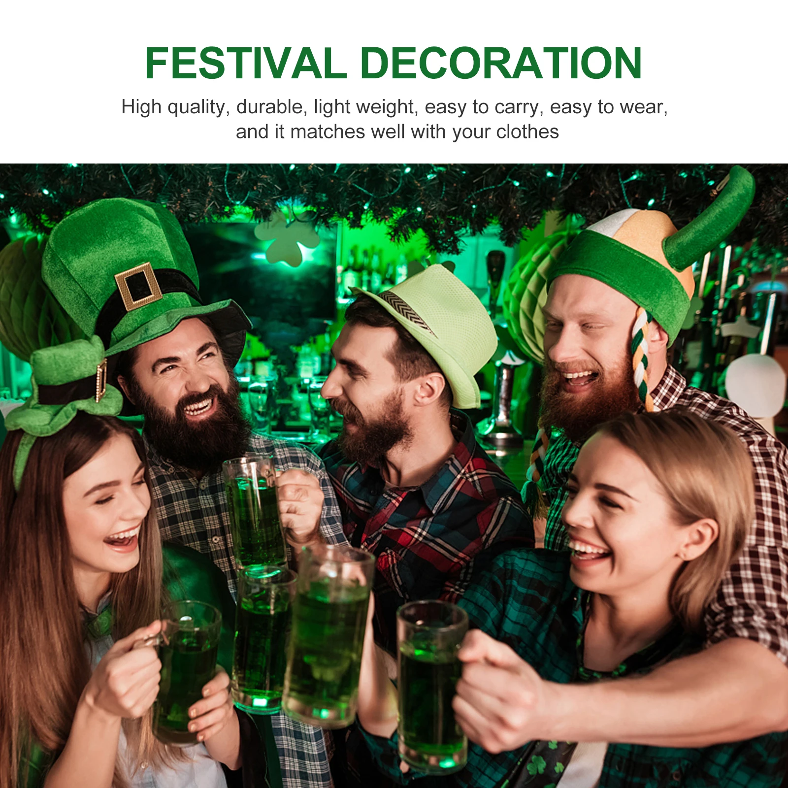 4 pcs Clover Headb s Green St Patrick's Day Hair Headdress Women Bowknot Party Accessories Photo Props Gift Set 
4 pcs Clover Headb s Green St Patrick's Day Hair Headdress Women Bowknot Party Accessories Photo Props Gift Set