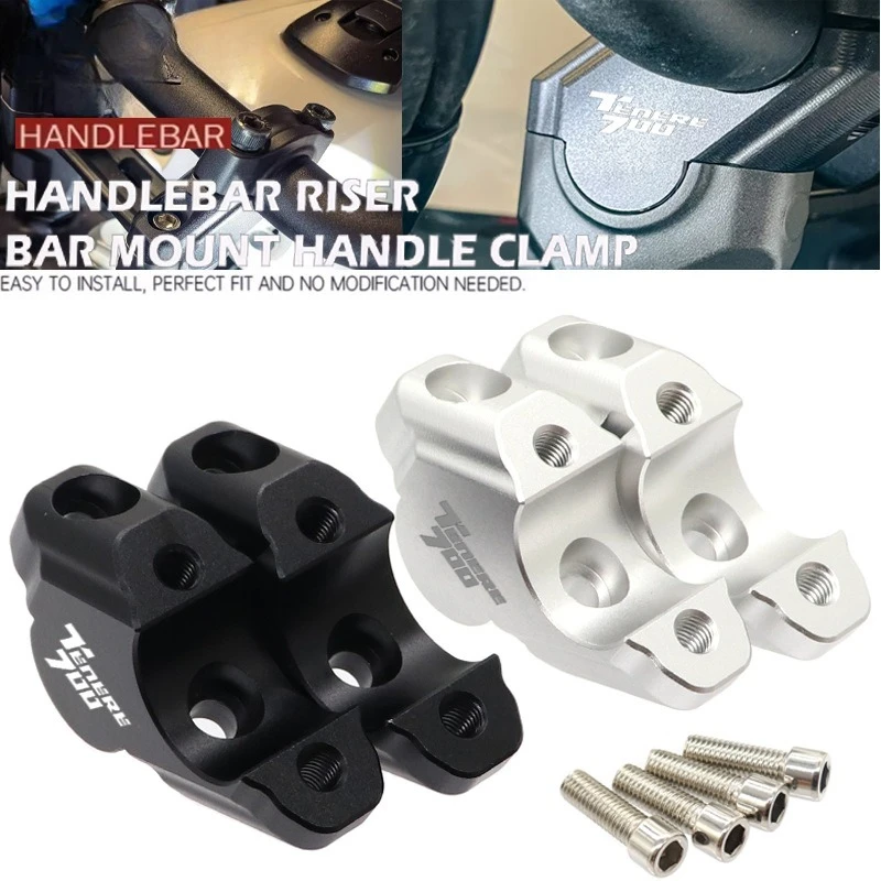Motorcycle Handlebar Riser Drag Handle Bar Clamp Extend Adapter For Yamaha Tenere 700 TENERE700 XTZ XT700Z World Raid Rally