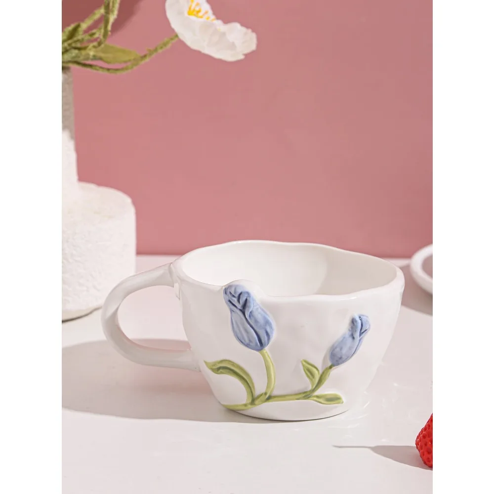 1pc Creative Tulip Ceramic Mug With 3D Relief Flower Design School Supplies Back To School
1pc Creative Tulip Ceramic Mug With 3D Relief Flower Design School Supplies Back To School