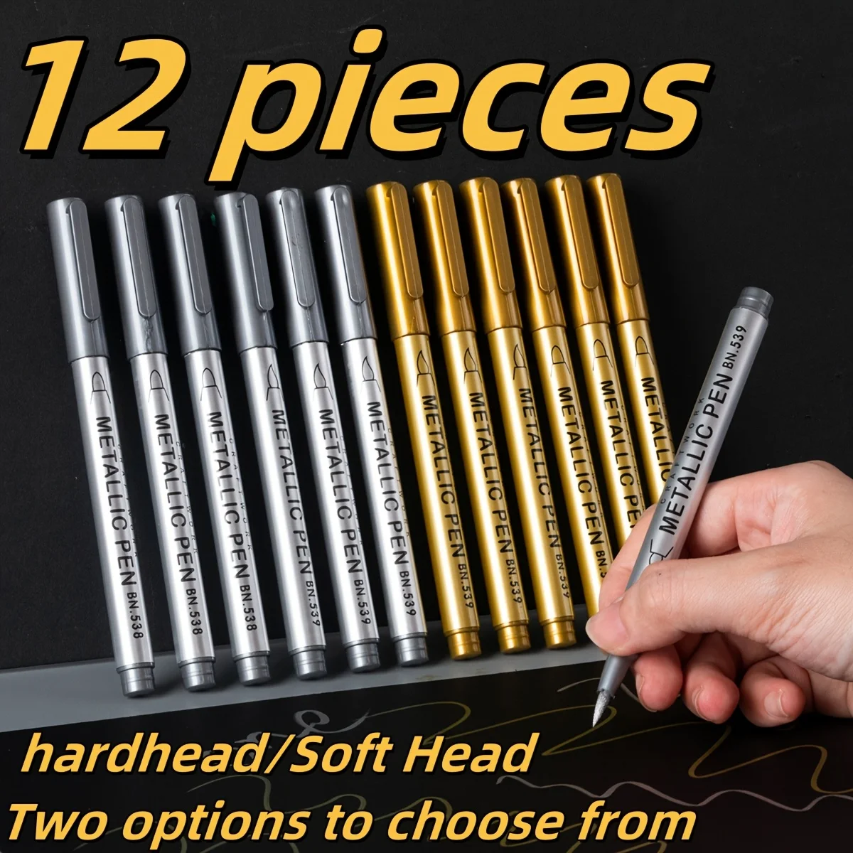 12Pcs Waterproof Permanent Paint Marker Pen, Gold and Silver Ink, Metallic, Rock, Mug, Ceramic, Glass, DIY Painting Supplies
12Pcs Waterproof Permanent Paint Marker Pen, Gold and Silver Ink, Metallic, Rock, Mug, Ceramic, Glass, DIY Painting Supplies
