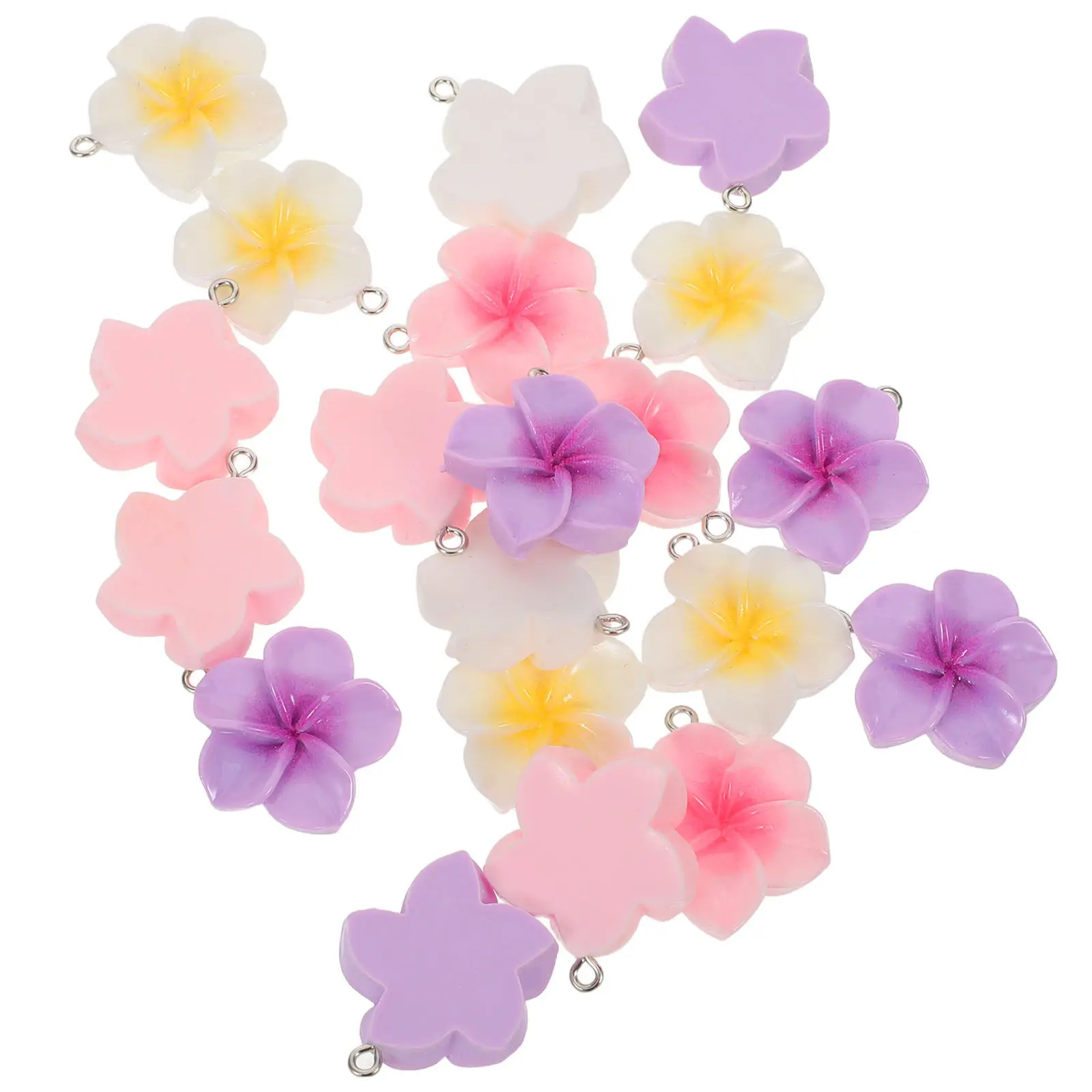 60Pcs Colorful Resin Plumeria Flower Pendant Small Tropical Floral Charm Vibrant Summer Style DIY Craft Supply for Lei Making
60Pcs Colorful Resin Plumeria Flower Pendant Small Tropical Floral Charm Vibrant Summer Style DIY Craft Supply for Lei Making