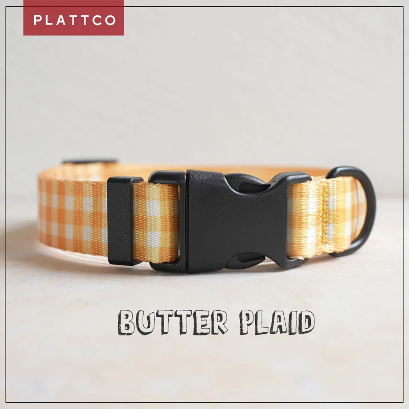 PLATTCO collar designed for large medium small dog BUTTER PLAID cleverly combines plastic and zinc alloy buckle 5 sizes PDC307
PLATTCO collar designed for large medium small dog BUTTER PLAID cleverly combines plastic and zinc alloy buckle 5 sizes PDC307
