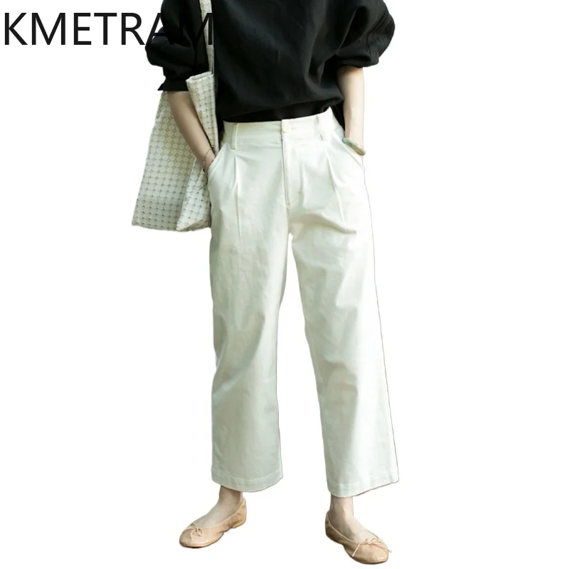 KMETRAM 97% Cotton Pants for Woman Casual White Wide Leg Cargo Trousers Spring Summer Baggy Pants 2026 Women Clothing ropa mujer
KMETRAM 97% Cotton Pants for Woman Casual White Wide Leg Cargo Trousers Spring Summer Baggy Pants 2026 Women Clothing ropa mujer