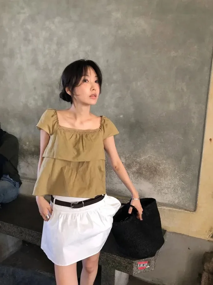 MOSA Select Korean Style Square Collar Short Sleeve Shirt A-Line Skirt Slimming Summer Outfit for Women Breathable Cotton
MOSA Select Korean Style Square Collar Short Sleeve Shirt A-Line Skirt Slimming Summer Outfit for Women Breathable Cotton