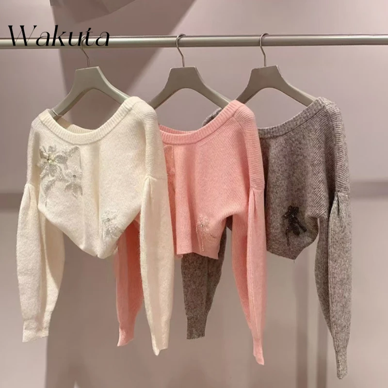 WAKUTA Japanese Retro Round Neck Long Sleeve Printed Knitwear Sweater Temperament Harajuku Street Slimming Short Pullover Свитер
WAKUTA Japanese Retro Round Neck Long Sleeve Printed Knitwear Sweater Temperament Harajuku Street Slimming Short Pullover Свитер