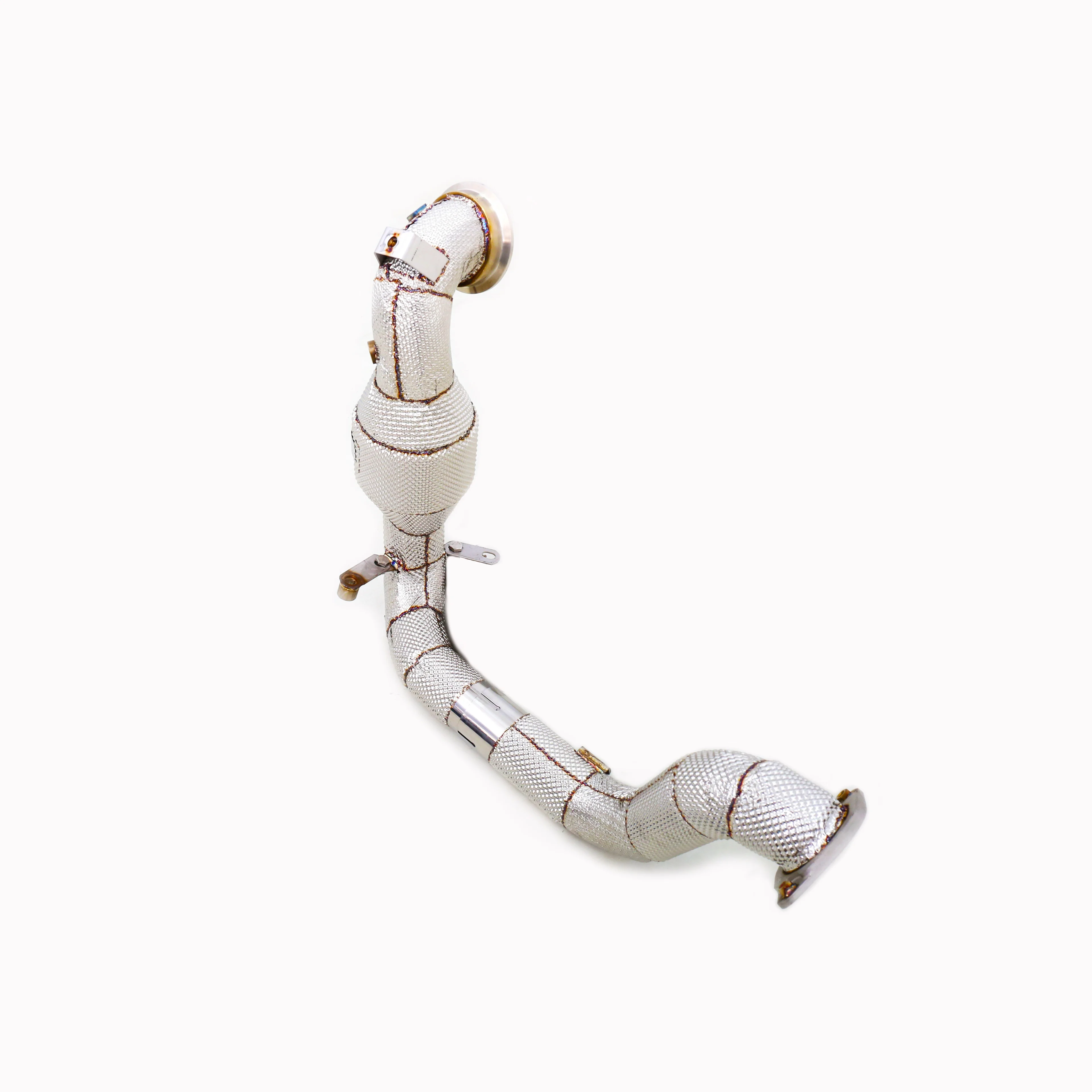 M133 2.0T 2013-2019 Factory Highflow Race for Cat Downpipe Stainless Steel Exhaust Pipes for A45s CLA45 AMG Models
M133 2.0T 2013-2019 Factory Highflow Race for Cat Downpipe Stainless Steel Exhaust Pipes for A45s CLA45 AMG Models