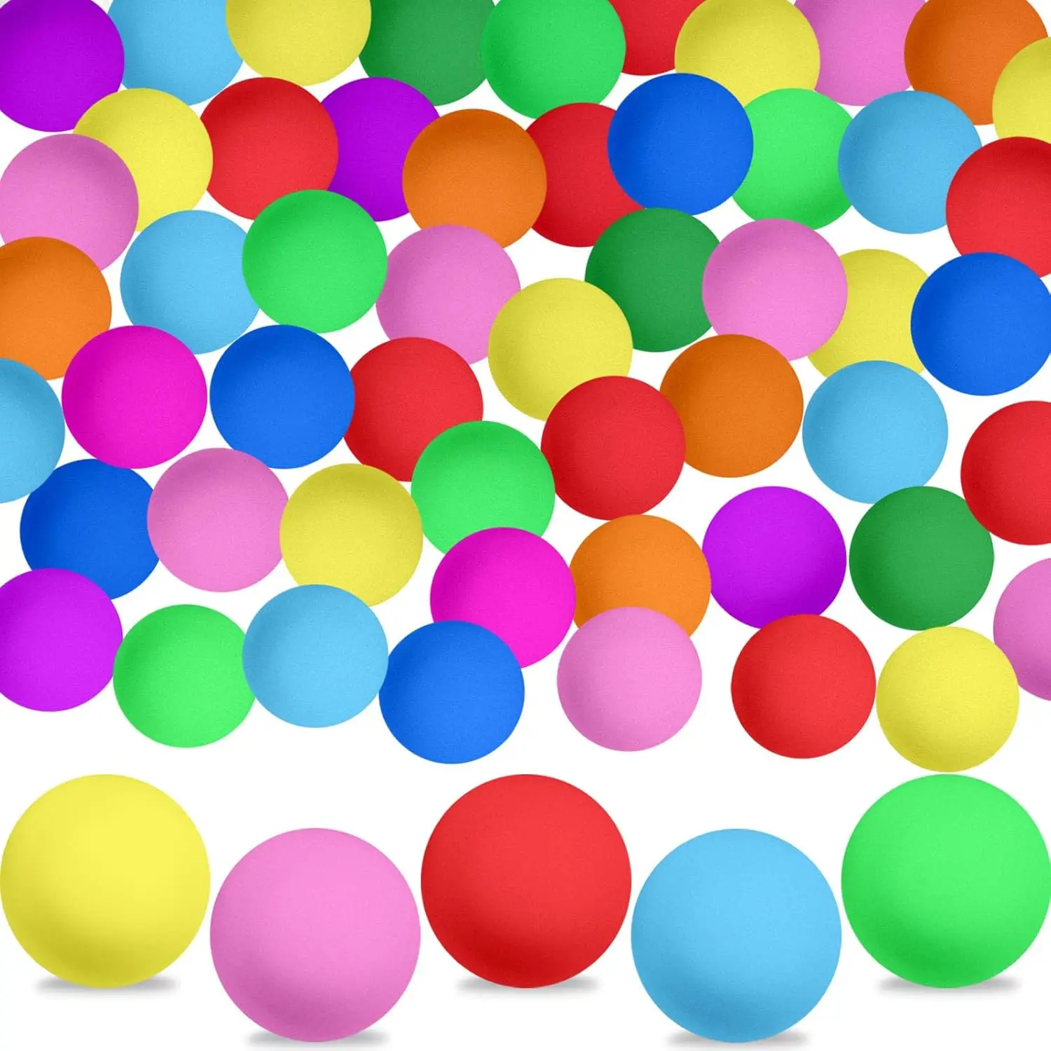100 Pack 40mm Colored Plastic Balls for Games, Crafts, Party Decor, and Pet Toys - Washable and Reusable
100 Pack 40mm Colored Plastic Balls for Games, Crafts, Party Decor, and Pet Toys - Washable and Reusable