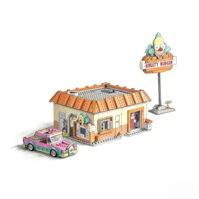 1635 шт. MOC City Krusty Hamburg, строительные блоки, подходящие для детского рождественского подарочного набора
1635 шт. MOC City Krusty Hamburg, строительные блоки, подходящие для детского рождественского подарочного набора