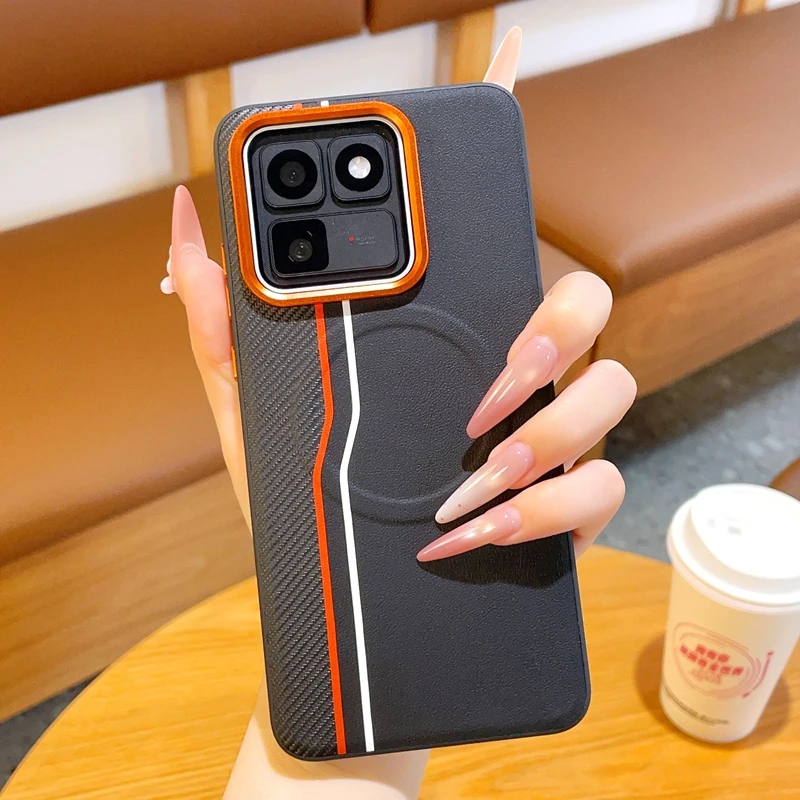 For Vivo iQOO 15T Case Magnetic Carbon Fiber Pattern Vegan Leather Contrast Color Soft Silicone TPU Back Cover
For Vivo iQOO 15T Case Magnetic Carbon Fiber Pattern Vegan Leather Contrast Color Soft Silicone TPU Back Cover