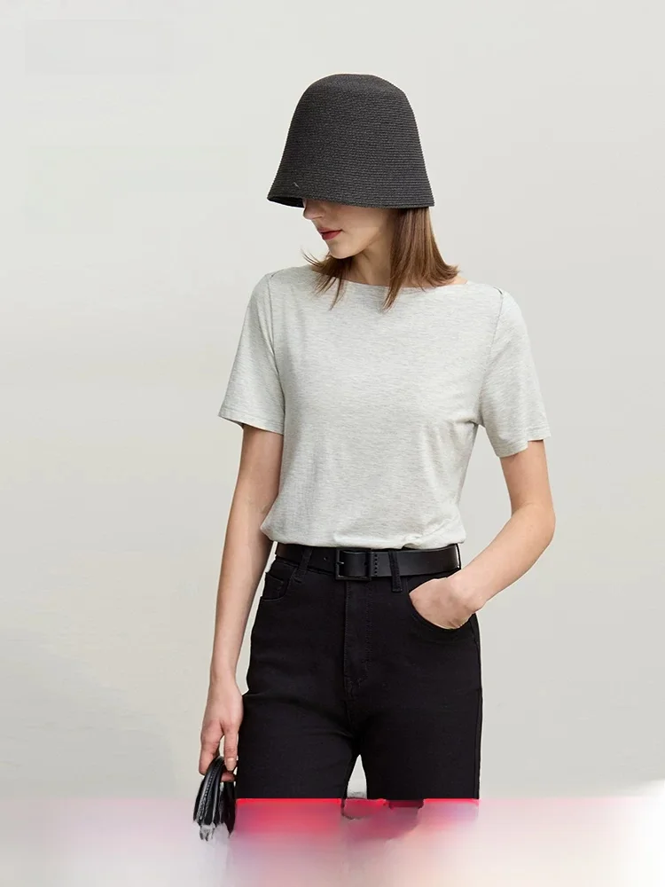 Summer New Sle Simple Versatile ort Sve Elastic Modal Casual Comfortable Women's T-irt One-oulder Knitted Top
Summer New Sle Simple Versatile ort Sve Elastic Modal Casual Comfortable Women's T-irt One-oulder Knitted Top