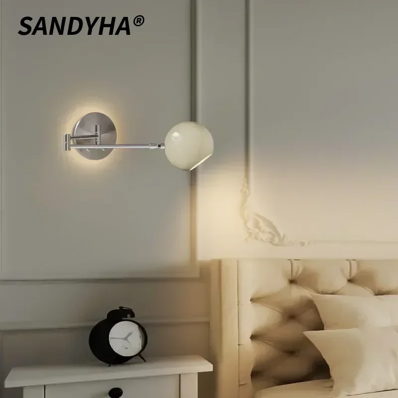 SANDYHA Nordic Retro Reading Wall Lamp Creative Cream Adjustable Bedside Lights LED Lighting Fixture Bedroom Study Home Decor
SANDYHA Nordic Retro Reading Wall Lamp Creative Cream Adjustable Bedside Lights LED Lighting Fixture Bedroom Study Home Decor