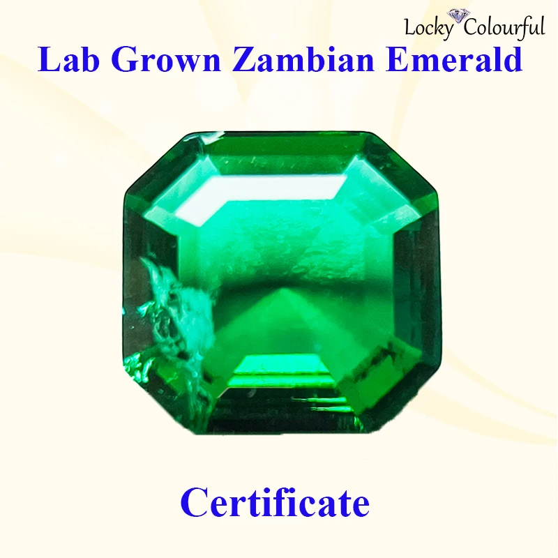 Lab Grown Zambian Emerald Asscher Shape Hand Cutting with Cracks Inclusions Inside Selectable AGL Certificate for DIY Jewelry
Lab Grown Zambian Emerald Asscher Shape Hand Cutting with Cracks Inclusions Inside Selectable AGL Certificate for DIY Jewelry