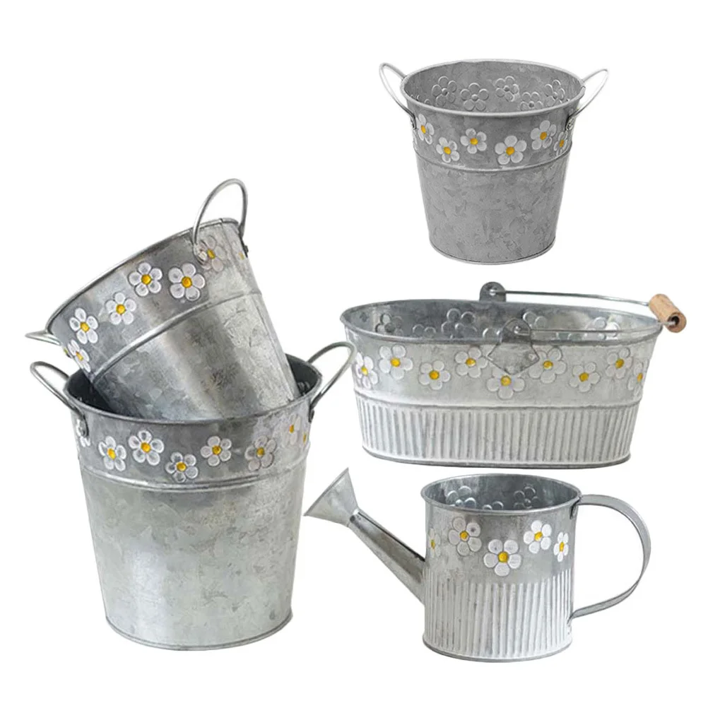 5Pcs Retro Iron Flower Bucket Vintage Metal Home Decor Gardening Planter Rustic Flower Bucket Garden Decoration
5Pcs Retro Iron Flower Bucket Vintage Metal Home Decor Gardening Planter Rustic Flower Bucket Garden Decoration
