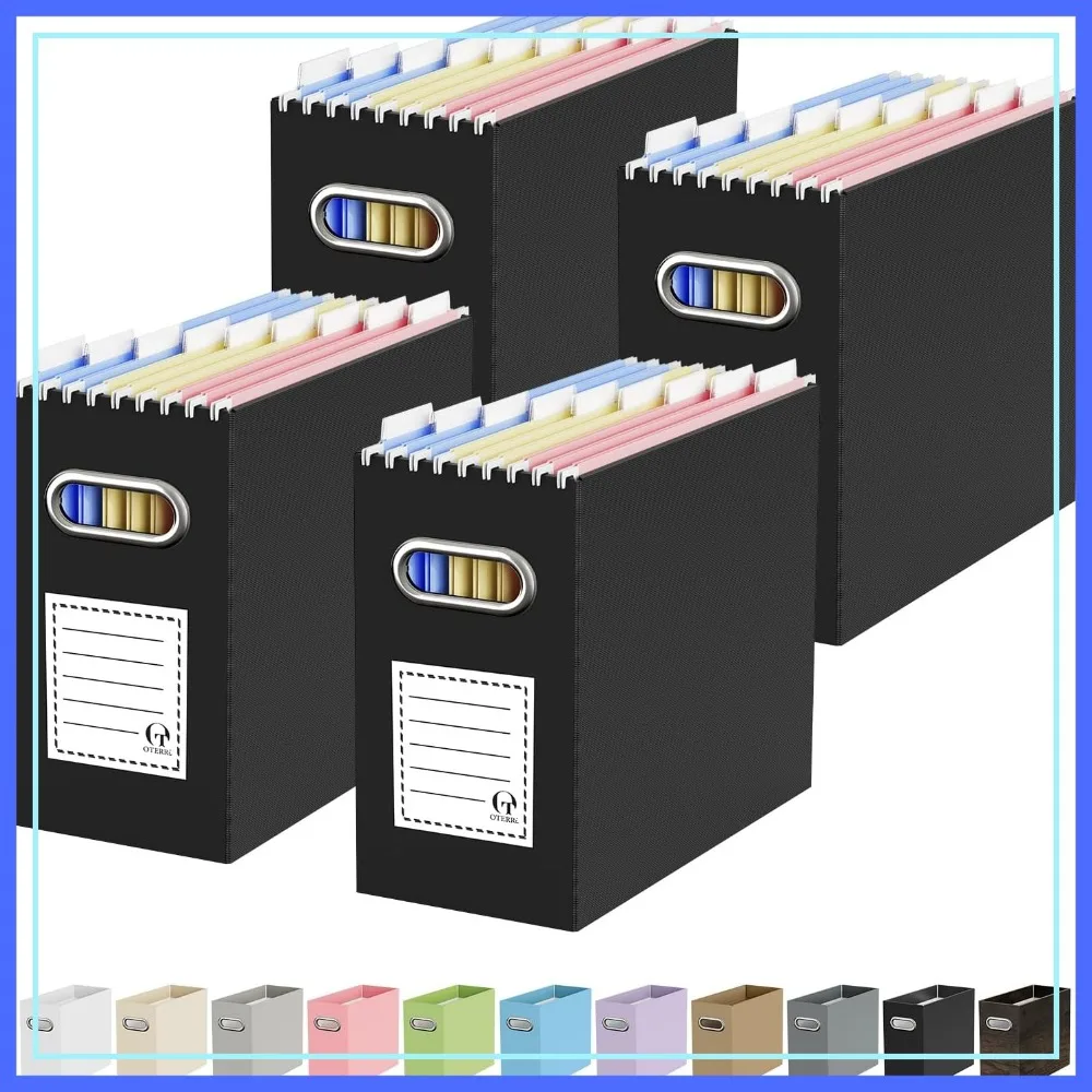 Collapsible File Organizer Box with Handle, 4-Pack for Letter Size Hanging Files, Document Storage for Home Office & Classroom
Collapsible File Organizer Box with Handle, 4-Pack for Letter Size Hanging Files, Document Storage for Home Office & Classroom