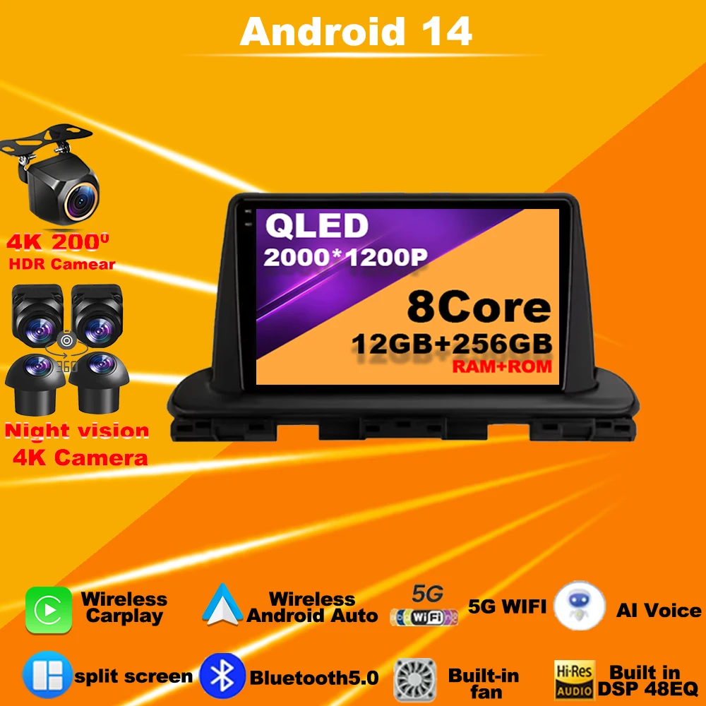 Автомобильный радиоприемник Android 14 для Kia Cerato 4 IV 2018-2021 Мультимедиа carplay 4G GPS-навигация Сенсорный экран Авторадио dvd Блок BT
Автомобильный радиоприемник Android 14 для Kia Cerato 4 IV 2018-2021 Мультимедиа carplay 4G GPS-навигация Сенсорный экран Авторадио dvd Блок BT