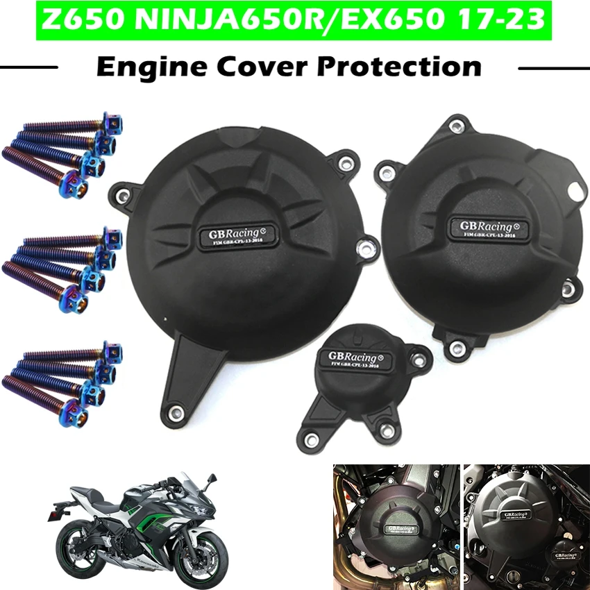 Motorcycles Engine Cover Protection Case GB Racing For KAWASAKI Z650 Ninja650R EX650 2017-2022 GBRacing Engine Covers
Motorcycles Engine Cover Protection Case GB Racing For KAWASAKI Z650 Ninja650R EX650 2017-2022 GBRacing Engine Covers