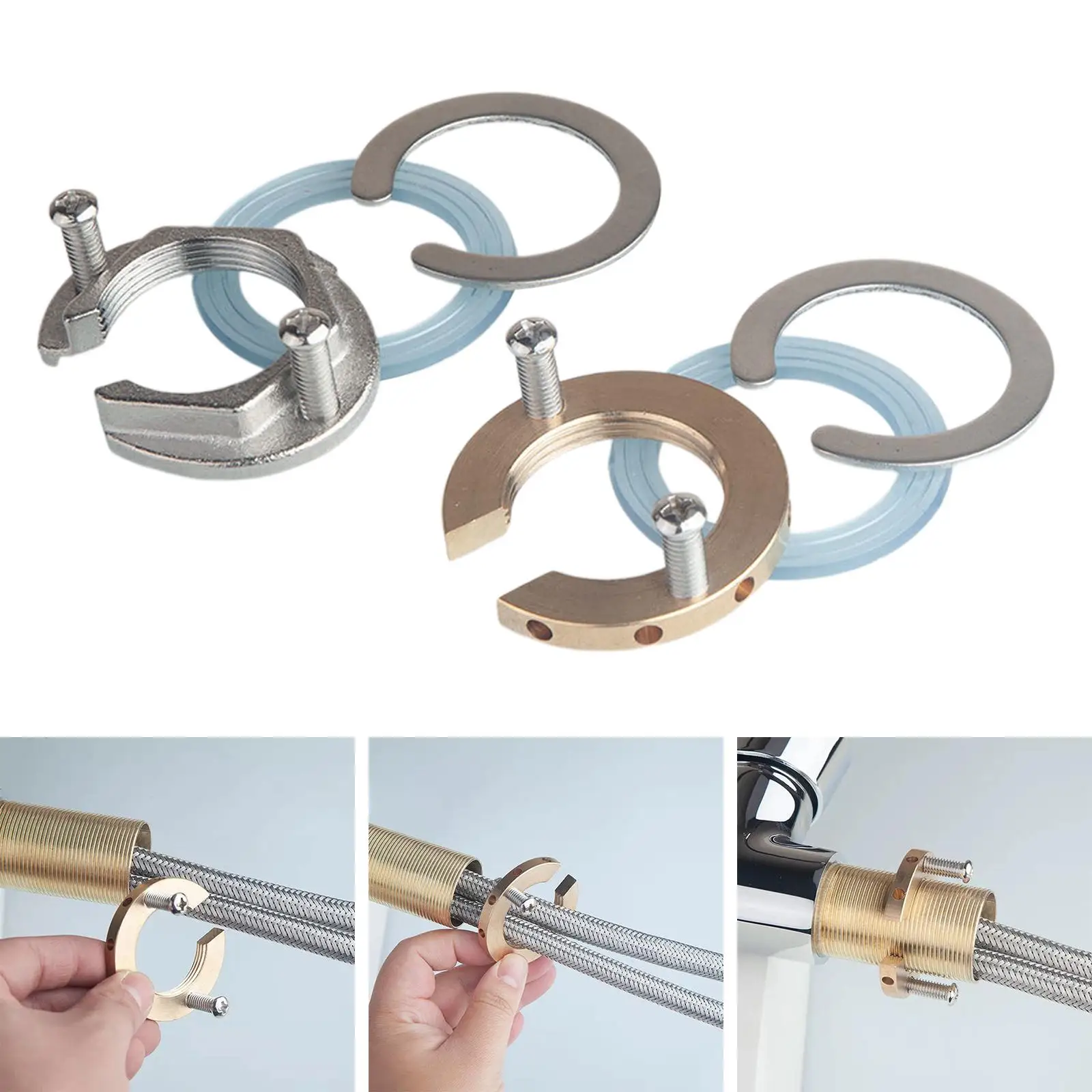 Faucet Lock Nut Anti Loosening Fixing Set Half Moon Shaped Nut Accessory
Faucet Lock Nut Anti Loosening Fixing Set Half Moon Shaped Nut Accessory