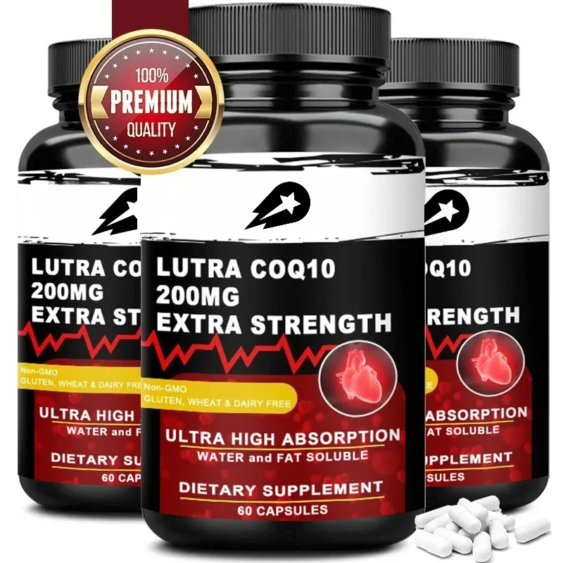 Coq10 Capsules Antioxidant for Heart Health & Energy Production Supports Blood Pressure Balance Coenzyme Q10 with Vitamin E
Coq10 Capsules Antioxidant for Heart Health & Energy Production Supports Blood Pressure Balance Coenzyme Q10 with Vitamin E