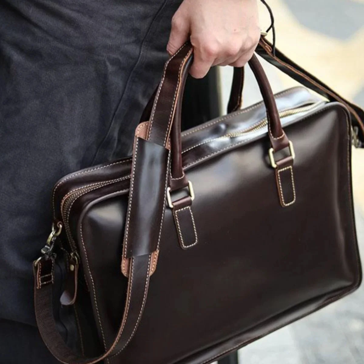 Japanese Style Leather Briefcase Commuter Men's Handbag Genuine Leather Business Document Bag Computer Men's Bag Soft Shoulder
Japanese Style Leather Briefcase Commuter Men's Handbag Genuine Leather Business Document Bag Computer Men's Bag Soft Shoulder