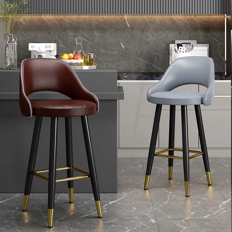 Retro Leather Brown Bar High Chair Modern Waterproof Kitchen Waterproof Dining Chairs Vintage Counter Chaise Design Furniture
Retro Leather Brown Bar High Chair Modern Waterproof Kitchen Waterproof Dining Chairs Vintage Counter Chaise Design Furniture