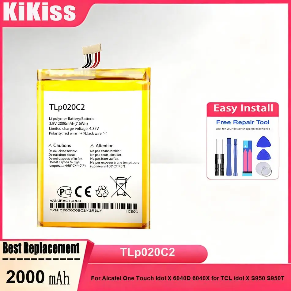 Mobile Phone Battery TLp020C2 For Alcatel One Touch Idol X 6040D 6040X for TCL idol X S950 S950T High-Performance Batteries
Mobile Phone Battery TLp020C2 For Alcatel One Touch Idol X 6040D 6040X for TCL idol X S950 S950T High-Performance Batteries
