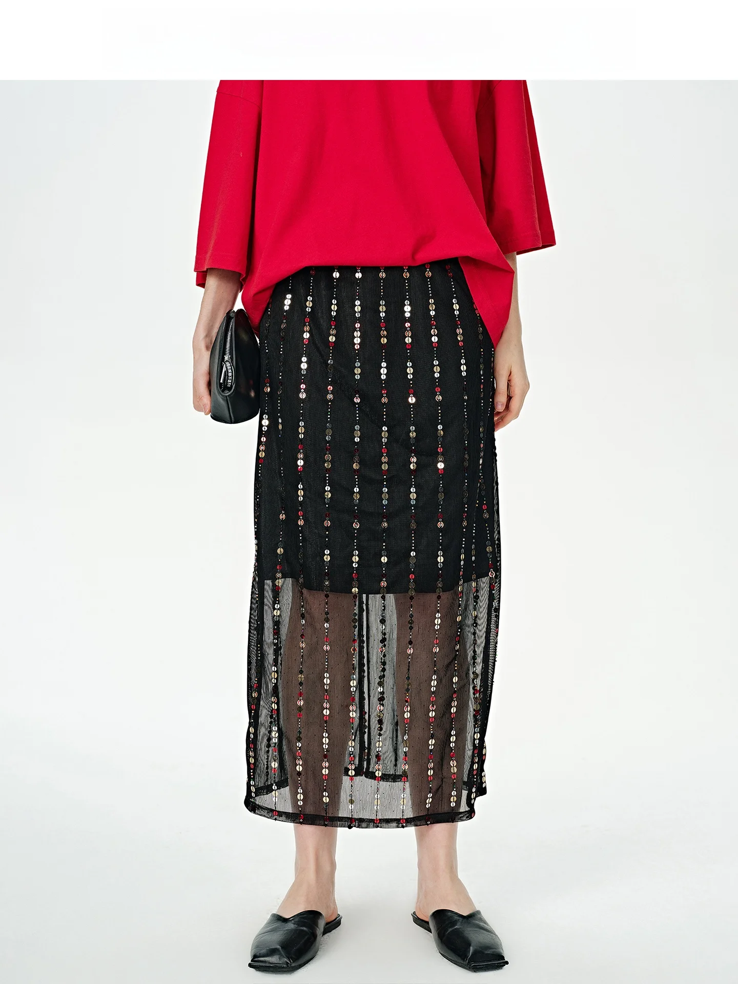 Audrey Wang Summer 2026 High Waist Shiny Sequin Mesh A-Line Skirt Women's Slimming Skirts Polyester Fiber Standard Fit
Audrey Wang Summer 2026 High Waist Shiny Sequin Mesh A-Line Skirt Women's Slimming Skirts Polyester Fiber Standard Fit
