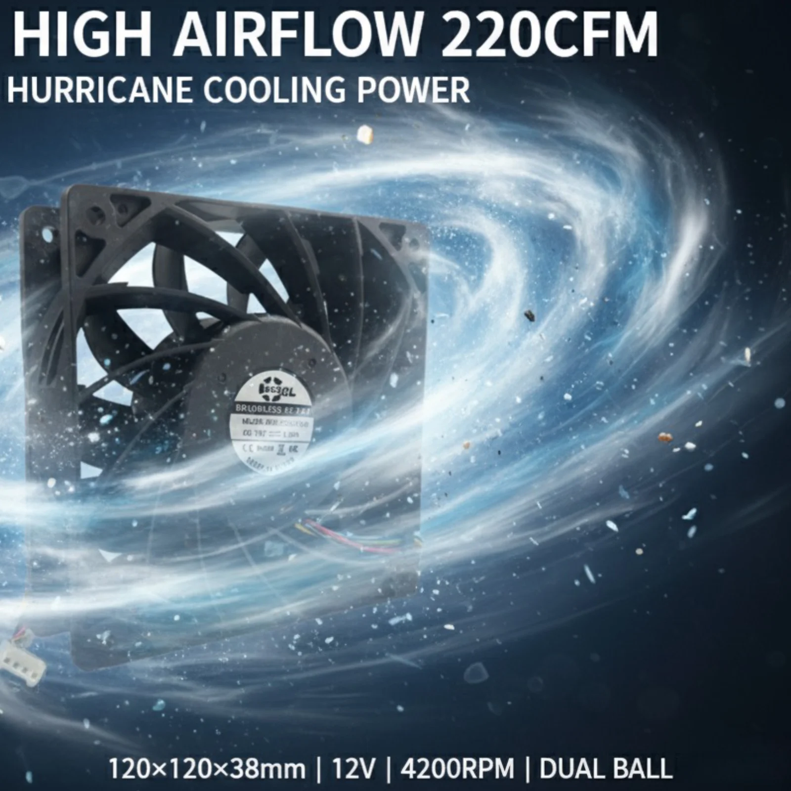 Для SXD12038B12H 120x120x38 мм DC12V 2A 4200 об/мин 220CFM двойной шарикоподшипник с высоким воздушным потоком промышленный охлаждающий вентилятор
Для SXD12038B12H 120x120x38 мм DC12V 2A 4200 об/мин 220CFM двойной шарикоподшипник с высоким воздушным потоком промышленный охлаждающий вентилятор