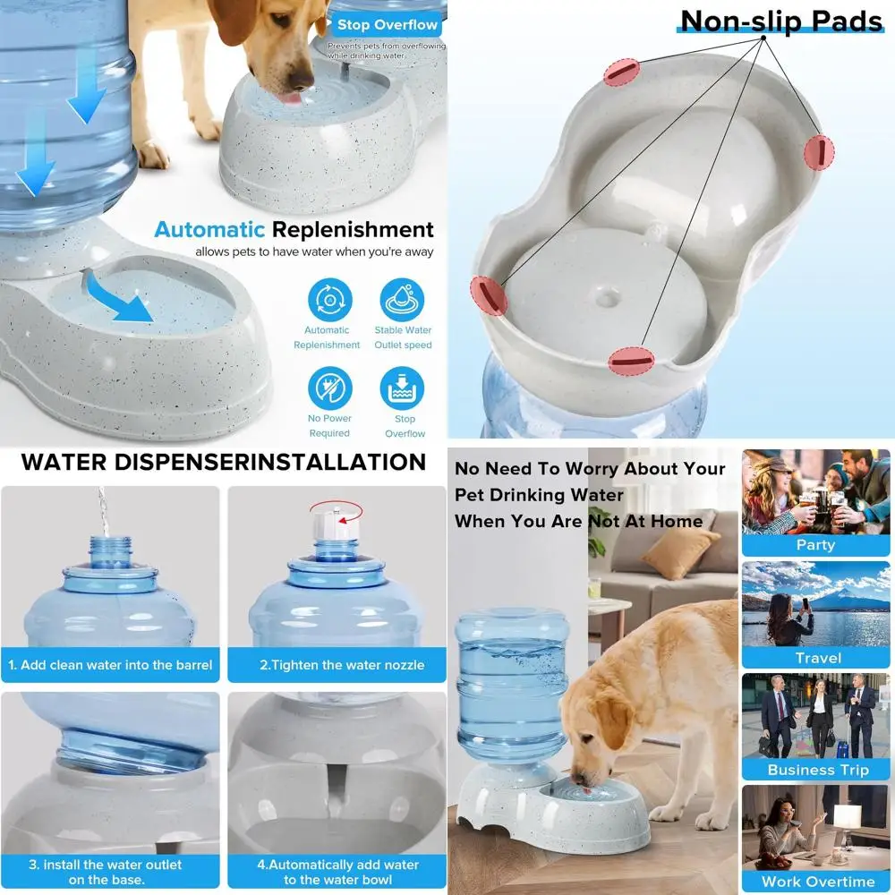 Large Dog Gravity Water Dispenser, 3 Gallon/11L Automatic Drinking Station, Large Size Dog Fountain Bowl
Large Dog Gravity Water Dispenser, 3 Gallon/11L Automatic Drinking Station, Large Size Dog Fountain Bowl