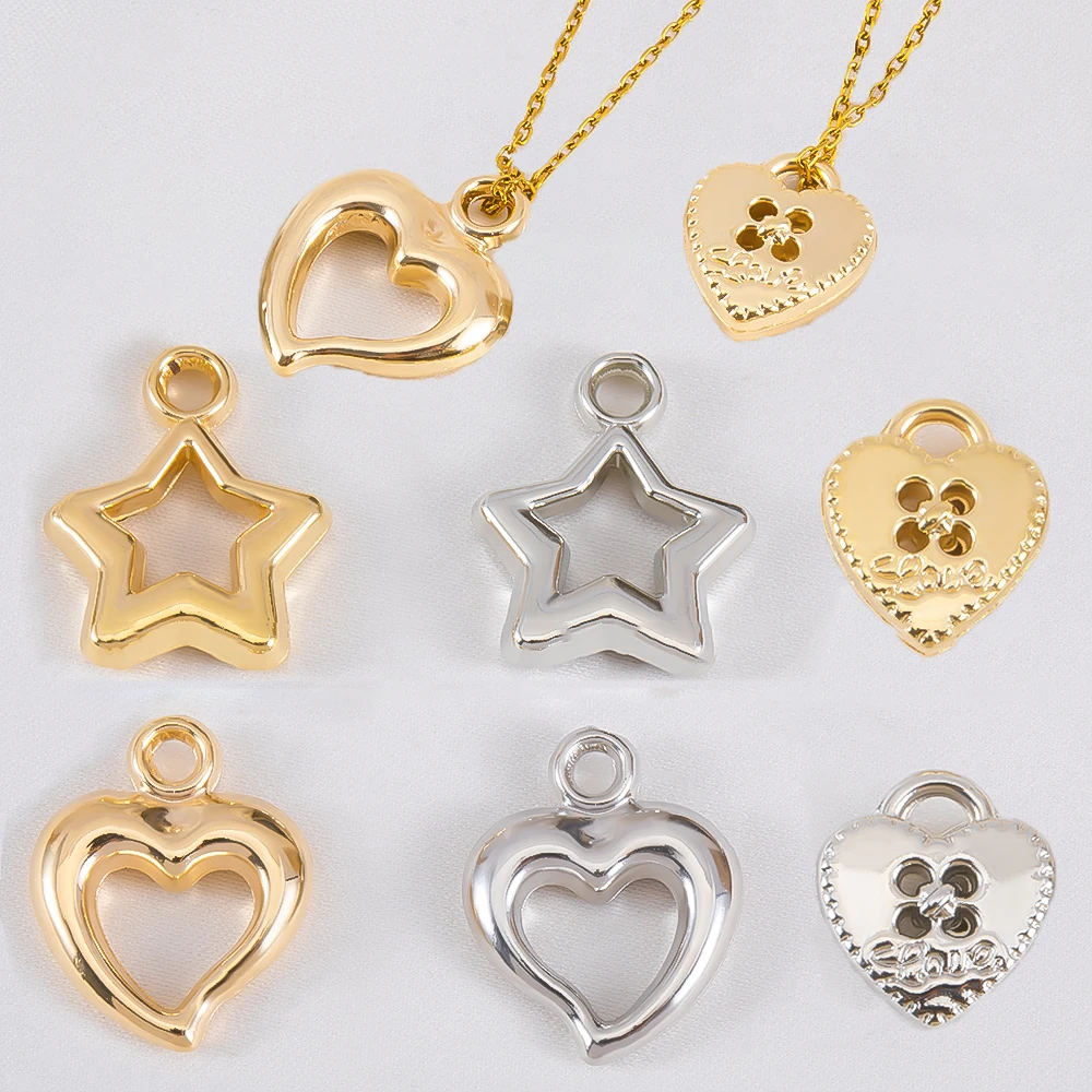 50pcs/Lot CCB Plastic Heart Star Pendants Electroplated Korean Version for Jewelry Necklace Accessory Pendant Material Wholesale
50pcs/Lot CCB Plastic Heart Star Pendants Electroplated Korean Version for Jewelry Necklace Accessory Pendant Material Wholesale
