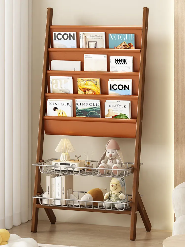 Solid wood magazine rack used floor-standing book and newspaper rack wall-mounted iron newspaper display rack
Solid wood magazine rack used floor-standing book and newspaper rack wall-mounted iron newspaper display rack