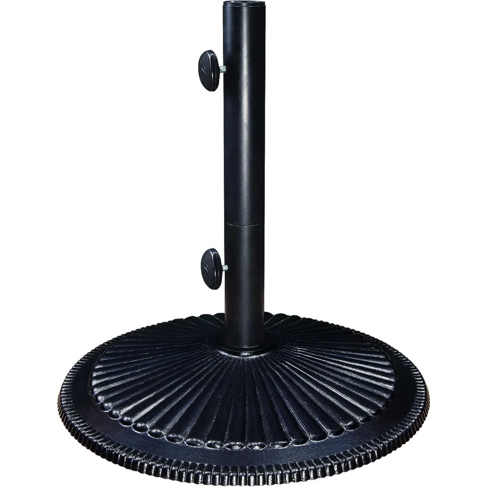 50 Lb Cast Iron Umbrella Stand, Classic Style, 19.3 in Diameter, Fits 1.5 in Poles, Optional 30 Lb Weight Add
50 Lb Cast Iron Umbrella Stand, Classic Style, 19.3 in Diameter, Fits 1.5 in Poles, Optional 30 Lb Weight Add